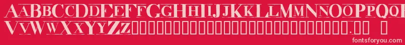 Dindrkcm Font – Pink Fonts on Red Background