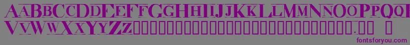 Dindrkcm Font – Purple Fonts on Gray Background