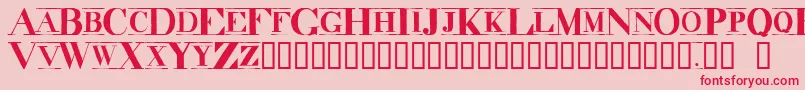 Dindrkcm Font – Red Fonts on Pink Background