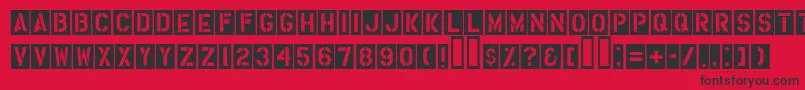 Police HousebrokenRough – polices noires sur fond rouge