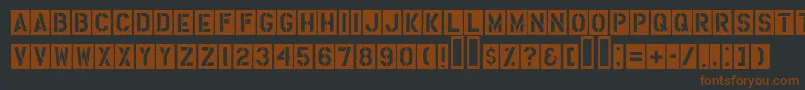 fuente HousebrokenRough – Fuentes Marrones Sobre Fondo Negro