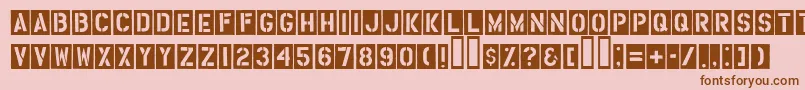 En savoir plus sur la police HousebrokenRough Police HousebrokenRough – polices brunes sur fond rose