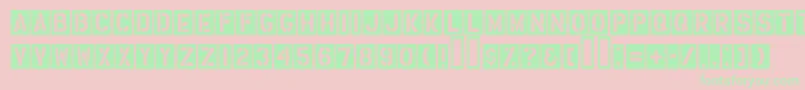 HousebrokenRough Font – Green Fonts on Pink Background