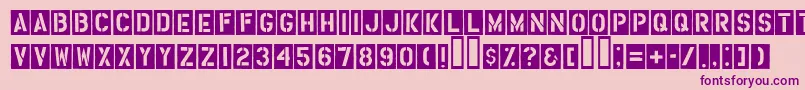 Police HousebrokenRough – polices violettes sur fond rose