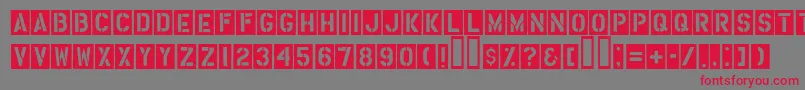 HousebrokenRough Font – Red Fonts on Gray Background
