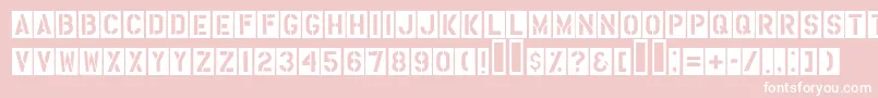 HousebrokenRough Font – White Fonts on Pink Background