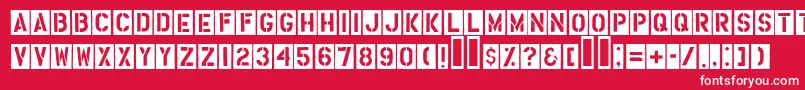 HousebrokenRough Font – White Fonts on Red Background