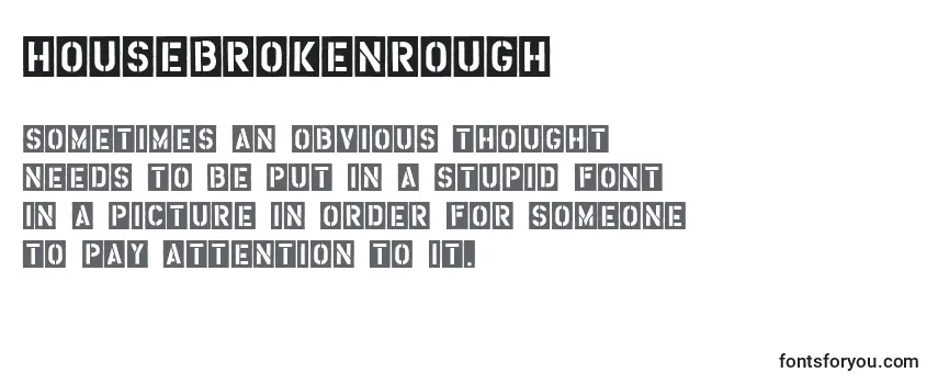 HousebrokenRough Font