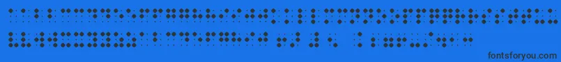 Czcionka BraillenumBold – czarne czcionki na niebieskim tle