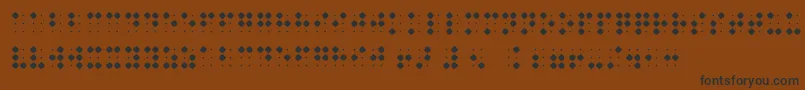 BraillenumBold-Schriftart – Schwarze Schriften auf braunem Hintergrund