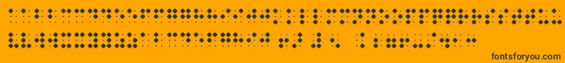 BraillenumBold-Schriftart – Schwarze Schriften auf orangefarbenem Hintergrund