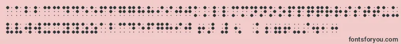 Czcionka BraillenumBold – czarne czcionki na różowym tle