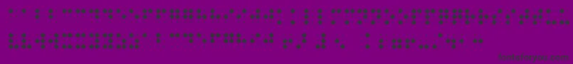 BraillenumBold-Schriftart – Schwarze Schriften auf violettem Hintergrund