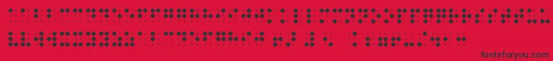 フォントBraillenumBold – 赤い背景に黒い文字