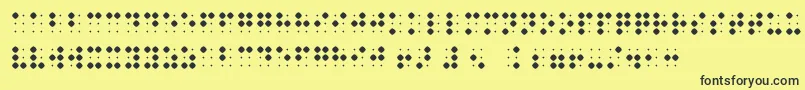 Czcionka BraillenumBold – czarne czcionki na żółtym tle