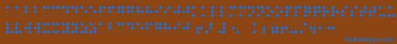 BraillenumBold-fontti – siniset fontit ruskealla taustalla