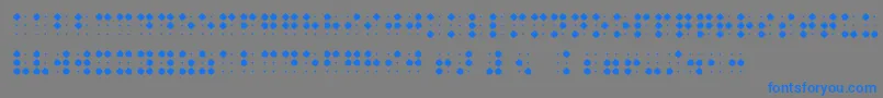 Шрифт BraillenumBold – синие шрифты на сером фоне