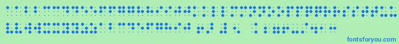 Police BraillenumBold – polices bleues sur fond vert