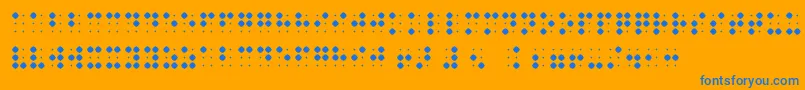 フォントBraillenumBold – オレンジの背景に青い文字