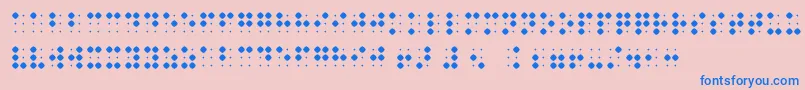 フォントBraillenumBold – ピンクの背景に青い文字