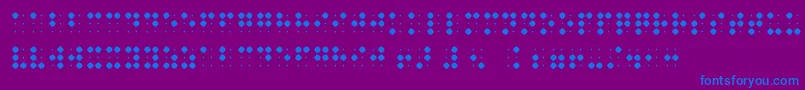 BraillenumBold Font – Blue Fonts on Purple Background