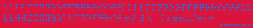 フォントBraillenumBold – 赤い背景に青い文字