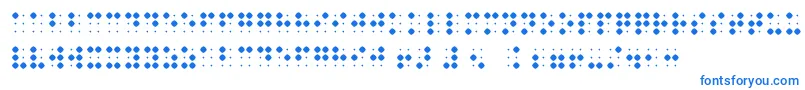 BraillenumBold-Schriftart – Blaue Schriften auf weißem Hintergrund
