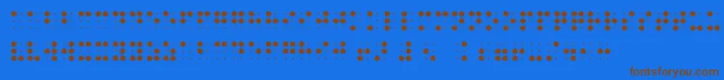 Czcionka BraillenumBold – brązowe czcionki na niebieskim tle