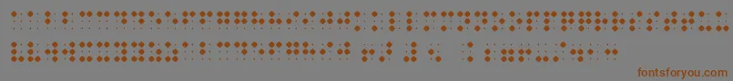 Czcionka BraillenumBold – brązowe czcionki na szarym tle