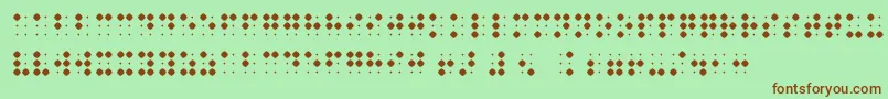 Czcionka BraillenumBold – brązowe czcionki na zielonym tle