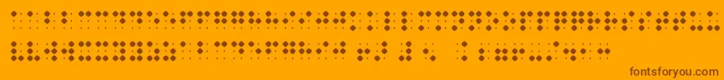 Fonte BraillenumBold – fontes marrons em um fundo laranja