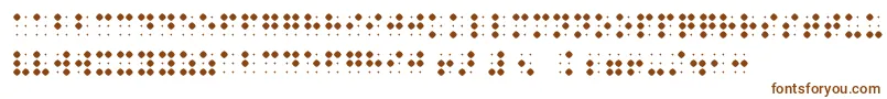 BraillenumBold-fontti – ruskeat fontit valkoisella taustalla