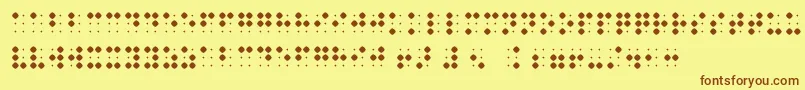 Police BraillenumBold – polices brunes sur fond jaune