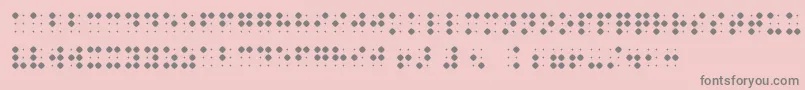 フォントBraillenumBold – ピンクの背景に灰色の文字
