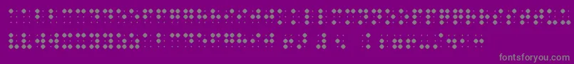 フォントBraillenumBold – 紫の背景に灰色の文字