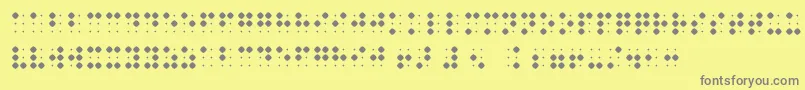 Fonte BraillenumBold – fontes cinzas em um fundo amarelo