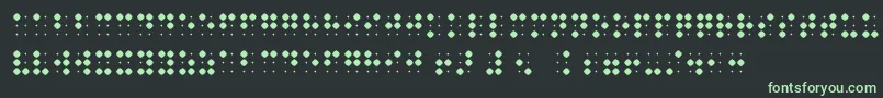 BraillenumBold Font – Green Fonts on Black Background