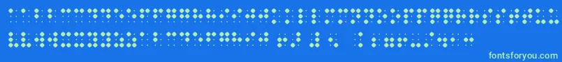 Шрифт BraillenumBold – зелёные шрифты на синем фоне