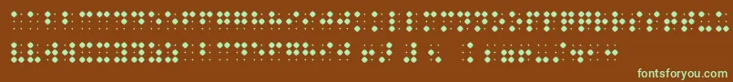 Шрифт BraillenumBold – зелёные шрифты на коричневом фоне