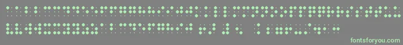 Fonte BraillenumBold – fontes verdes em um fundo cinza