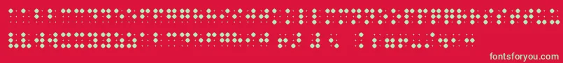 Czcionka BraillenumBold – zielone czcionki na czerwonym tle
