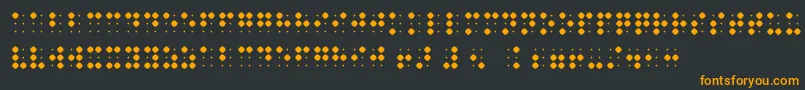 BraillenumBold-fontti – oranssit fontit mustalla taustalla