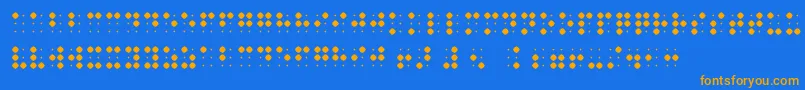 BraillenumBold Font – Orange Fonts on Blue Background