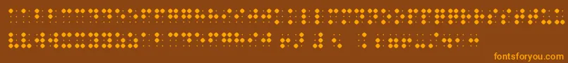 Fonte BraillenumBold – fontes laranjas em um fundo marrom