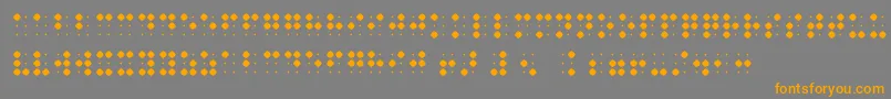 BraillenumBold-Schriftart – Orangefarbene Schriften auf grauem Hintergrund