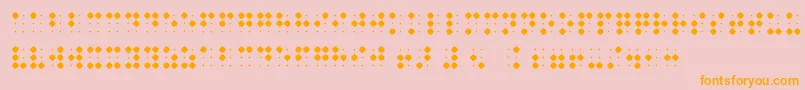 Fonte BraillenumBold – fontes laranjas em um fundo rosa