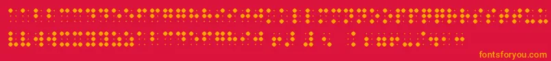 Fonte BraillenumBold – fontes laranjas em um fundo vermelho