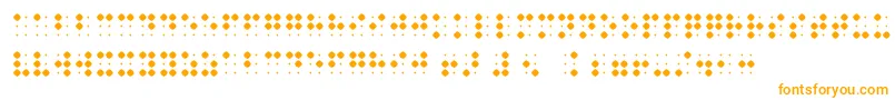 Czcionka BraillenumBold – pomarańczowe czcionki