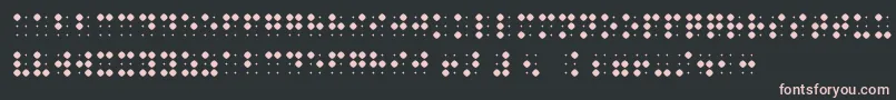 BraillenumBold-fontti – vaaleanpunaiset fontit mustalla taustalla