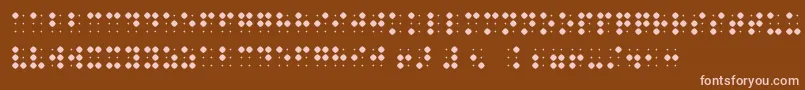 BraillenumBold-Schriftart – Rosa Schriften auf braunem Hintergrund